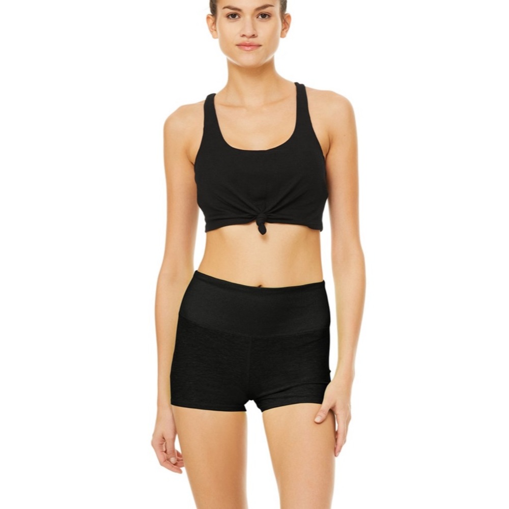 alo knot bra black xs